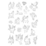 Kép Színezőkönyv világító tetoválással Egyszarvúak