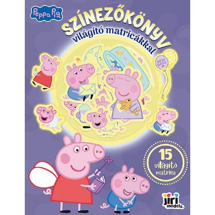 Kép Színezőkönyv világító matricákkal Peppa Malac